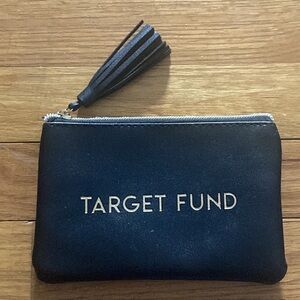 Target Fund Faux Leather Zipper Closure Coin Purse Good Condition